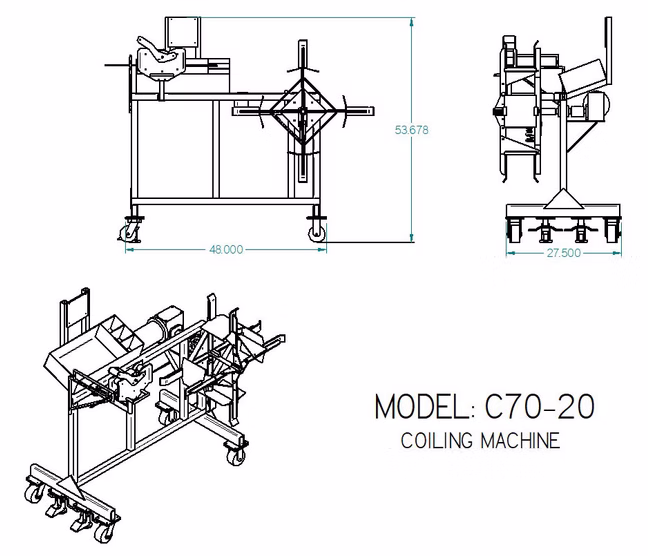 C70 Series Powered Coiling Machines - View 3