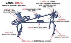 C69 Series Manual Coiling Machines with Turntable - View 1