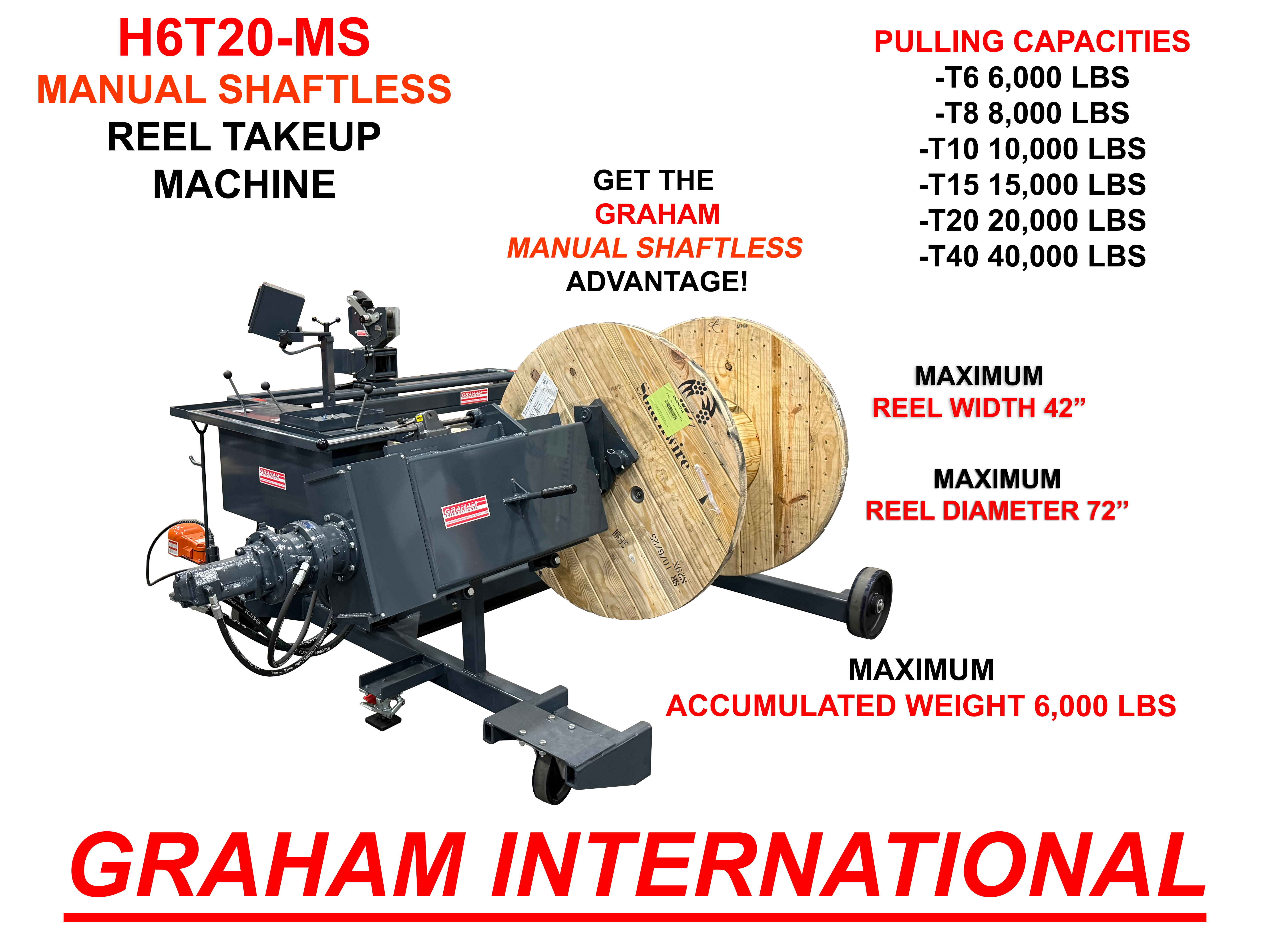 H6T20-MS Manual Shaftless Takeup Machine | Graham International